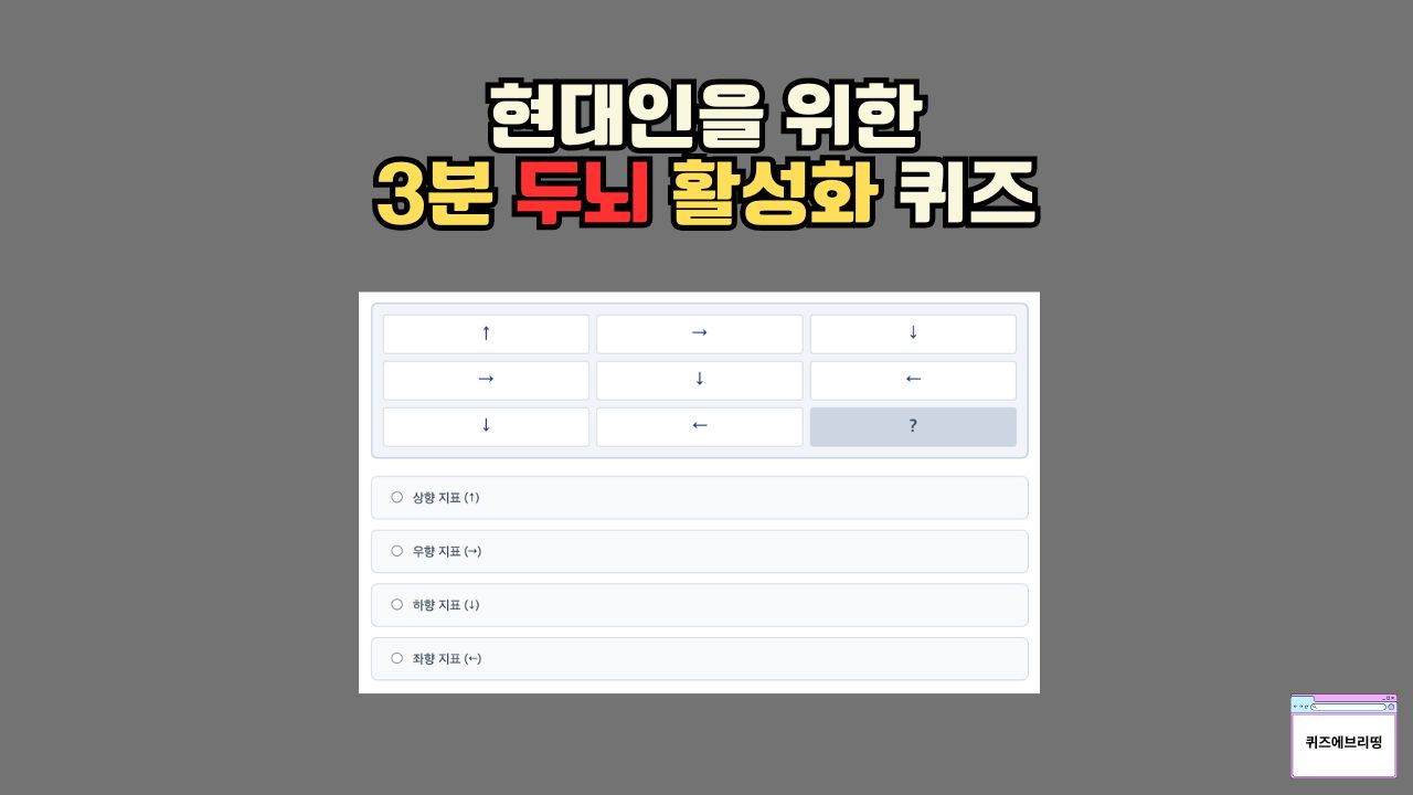 현대인의 기억력과 작업기억 용량을 정밀 진단하는 3분 매트릭스 두뇌 활성화 퀴즈 인포그래픽 이미지